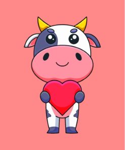 Kawaii Cow Diamond Painting