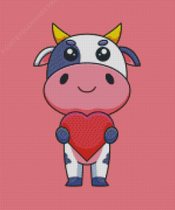 Kawaii Cow Diamond Painting