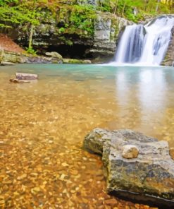 Lake Catherine Waterfall Diamond Painting