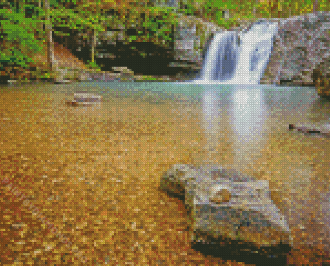 Lake Catherine Waterfall Diamond Painting