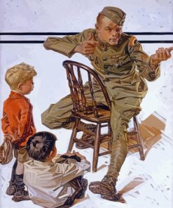 Leyendecker War Hero Telling Stories Diamond Painting