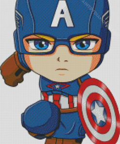 Little Captain America Diamond Painting