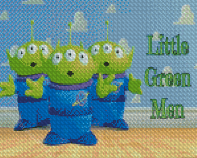 Little Green Men Poster Diamond Painting