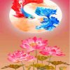 Lotus And Moon Diamond Painting