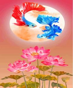 Lotus And Moon Diamond Painting