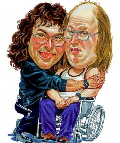 Lou And Andy Caricature Diamond Painting