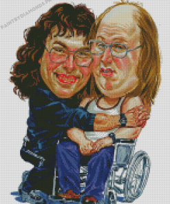 Lou And Andy Caricature Diamond Painting