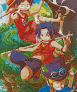 Luffy Ace Sabo Kids Diamond Painting