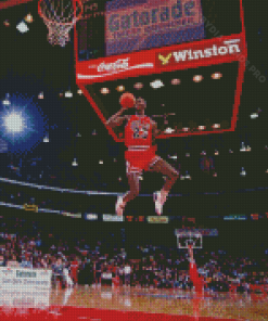 Michael Jordan Free Throw Line Dunk Diamond Painting