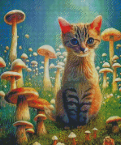 Midnight Mushroom Hunt Diamond Painting