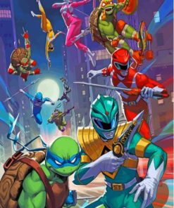 Mighty Morphin Power Rangers Cartoon Diamond Painting