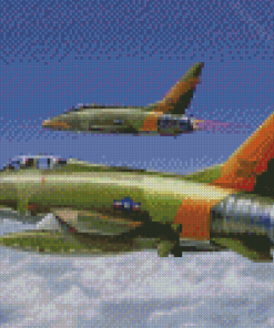 Military F100 Super Sabre Diamond Painting