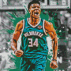 Milwaukee Bucks Player Diamond Painting