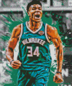 Milwaukee Bucks Player Diamond Painting