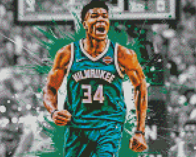 Milwaukee Bucks Player Diamond Painting