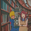 Minato x Kushina At The Library Diamond Painting