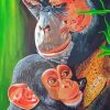 Mom Chimpanzee Art Diamond Painting