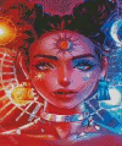 Moon And Sun Girl Diamond Painting