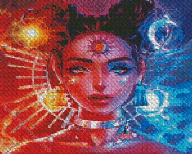 Moon And Sun Girl Diamond Painting