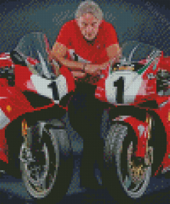 Motorcycle Racer Carl Fogarty Diamond Painting