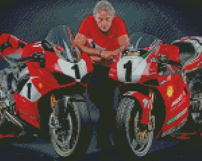 Motorcycle Racer Carl Fogarty Diamond Painting