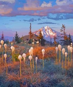 Mountain Beargrass Meadow Diamond Painting