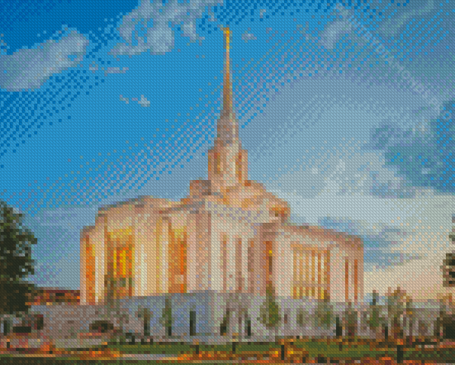 Ogden Utah Temple Diamond Painting