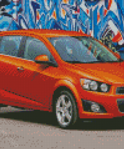 Orange Chevrolet Sonic Diamond Painting