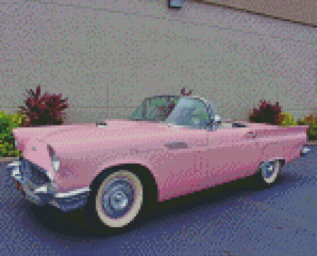 Pink 57 Thunderbird Diamond Painting