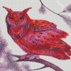 Pink Owl Art Diamond Painting