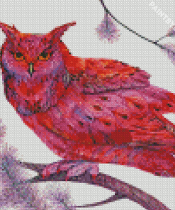 Pink Owl Art Diamond Painting