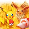 Pokemon Pikachu And Eevee Diamond Painting