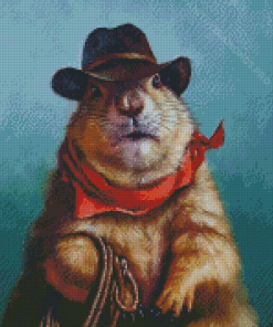 Prairie Dog Cowboy Diamond Painting