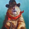 Prairie Dog Cowboy Diamond Painting