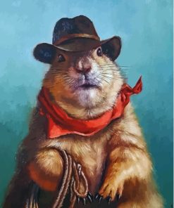 Prairie Dog Cowboy Diamond Painting