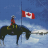 RCMP Woman On Horse Art Diamond Painting