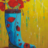 Rain Boots With Flowers Diamond Painting