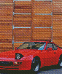 Red Porsche 944 Diamond Painting