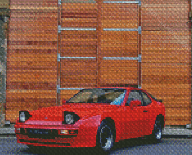 Red Porsche 944 Diamond Painting