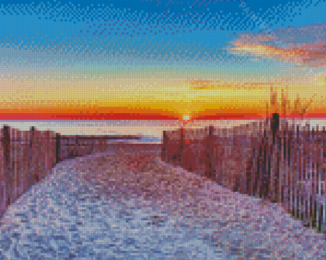 Rehoboth Sunset Beach Diamond Painting