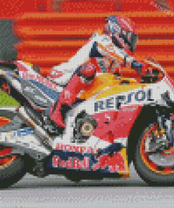 Repsol Honda Motorcycle Driver Diamond Painting