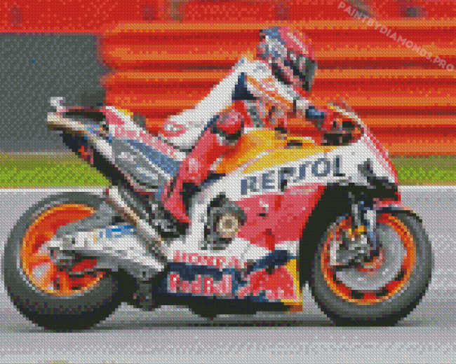 Repsol Honda Motorcycle Driver Diamond Painting