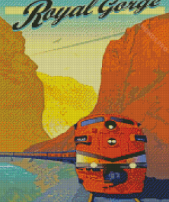 Royal Gorge Train Poster Diamond Painting