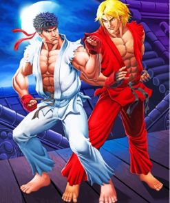 Ryu And Ken Anime Diamond Painting