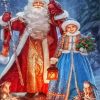 Santa Father Frost And Snow Girl Diamond Painting