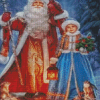 Santa Father Frost And Snow Girl Diamond Painting