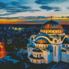 Sava Church Belgrade Sunset Diamond Painting