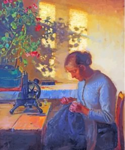 Sewing Fisherman Wife Anna Ancher Diamond Painting