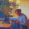 Sewing Fisherman Wife Anna Ancher Diamond Painting