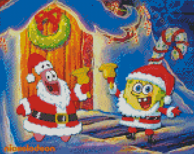 SpongeBob Christmas Diamond Painting